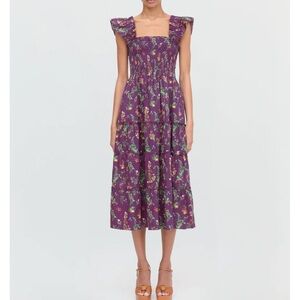 Elegant Purple Floral Maxi Dress